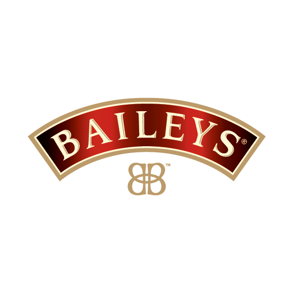 Baileys Eyebrow CMYK_notag. White Double B & Here's To Us Strapline_Artboard 1